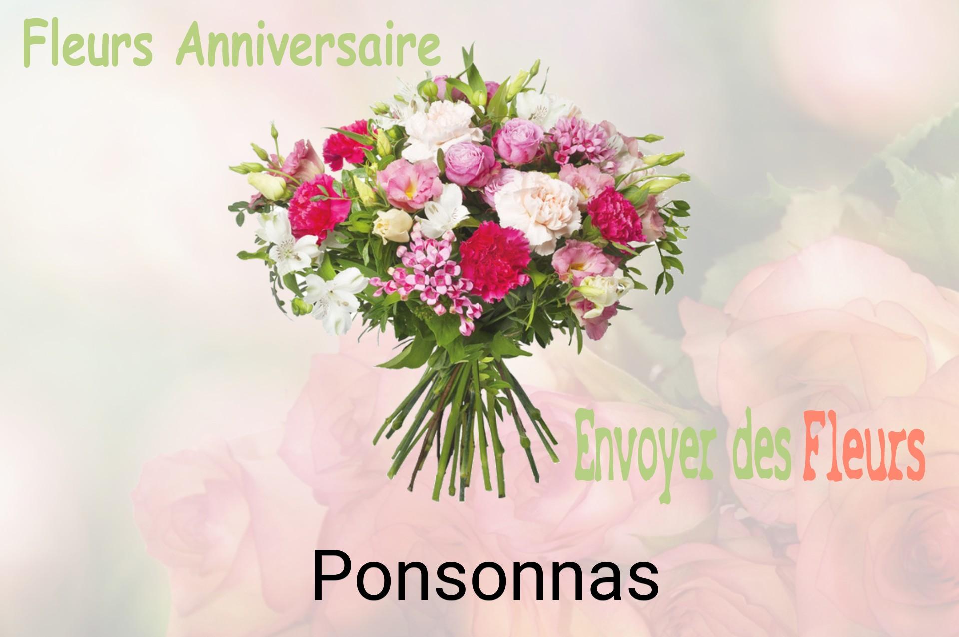 Bouquet de fleurs d’anniversaire livré à Ponsonnas